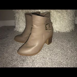 Tan Pleather Booties
